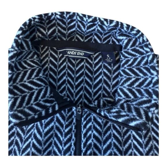 Lands End pullover Sz S outerwear quarter zip long sleeve boxy essential layer - Picture 4 of 9